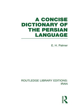 cover image of A Concise Dictionary of the Persian Language